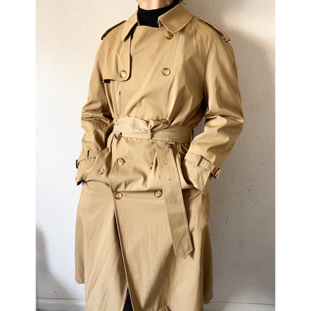 BURBERRY(バーバリー)のvintage ヴィンテージ usa製 70s 玉虫色 ベージュ トレンチコート メンズのジャケット/アウター(トレンチコート)の商品写真