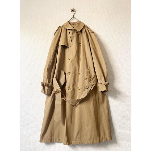 BURBERRY(バーバリー)のvintage ヴィンテージ usa製 70s 玉虫色 ベージュ トレンチコート メンズのジャケット/アウター(トレンチコート)の商品写真