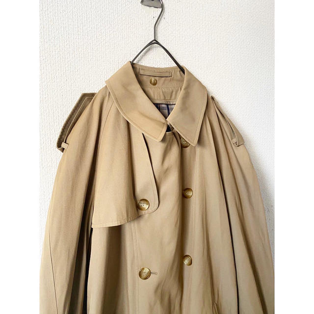 BURBERRY(バーバリー)のvintage ヴィンテージ usa製 70s 玉虫色 ベージュ トレンチコート メンズのジャケット/アウター(トレンチコート)の商品写真