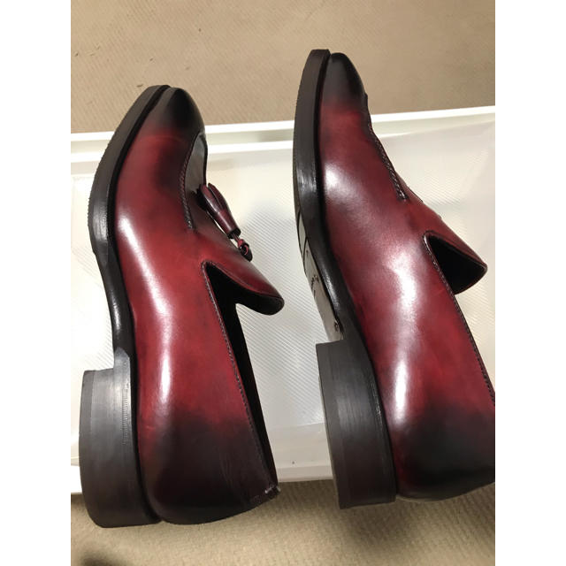 最新人気 MAXVERRE タッセルローファー ワインレッド系 25.0cm 美品