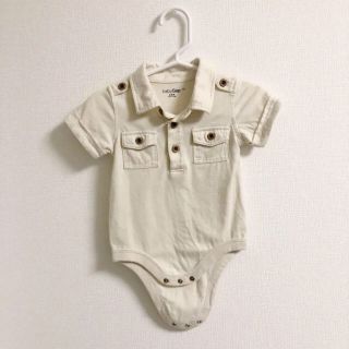 ベビーギャップ(babyGAP)のサファリ シャツ◎babygap GAP ロンパース 70 アイボリー(ロンパース)