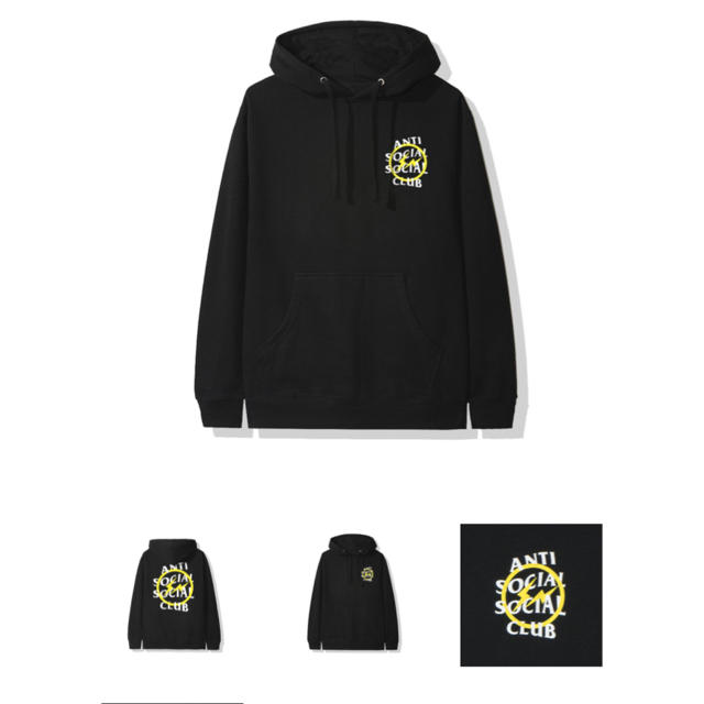 FRAGMENT(フラグメント)のFragment x Assc Yellow Bolt Hoodie Lサイズ メンズのトップス(パーカー)の商品写真