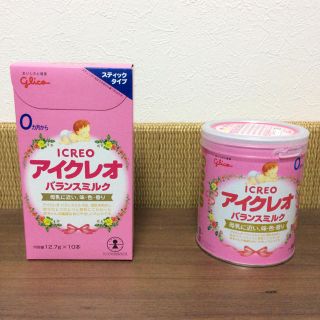 グリコ(グリコ)のアイクレオ バランスミルク缶&スティック(その他)