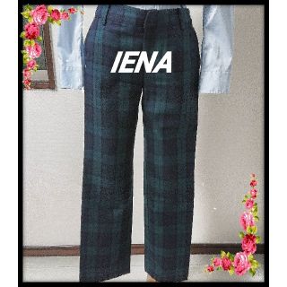 イエナ(IENA)のIENA チェック パンツ Lサイズ ストレート(カジュアルパンツ)