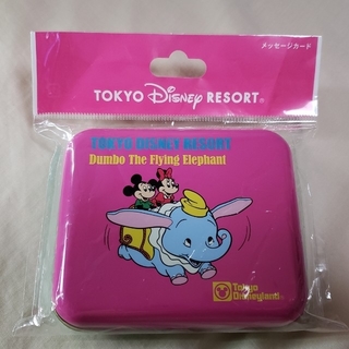 ディズニー(Disney)のディズニー　レトロミッキー　メッセージカード　缶(ノート/メモ帳/ふせん)