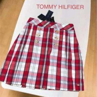 トミーヒルフィガー(TOMMY HILFIGER)のTOMMY HILFIGER❤︎赤チェックスカート 新品(ひざ丈スカート)