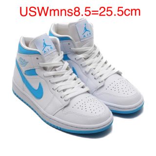 ナイキ(NIKE)のNIKE WMNS AIR JORDAN 1 MID POWDER BLUE(スニーカー)