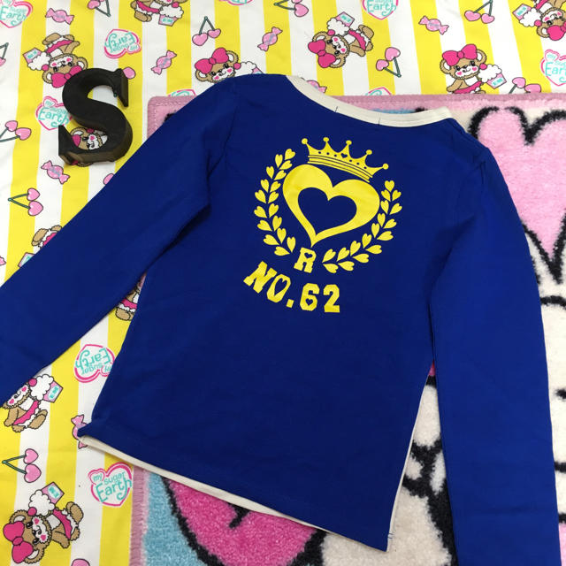 RONI(ロニィ)の新品★訳ありRONI★ブルー長袖Tシャツ★S キッズ/ベビー/マタニティのキッズ服女の子用(90cm~)(Tシャツ/カットソー)の商品写真