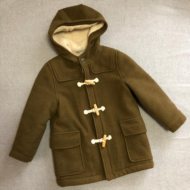 PETIT BATEAU(プチバトー)のプチバトー　4ans ダッフルコート裏起毛（カーキ） キッズ/ベビー/マタニティのキッズ服男の子用(90cm~)(コート)の商品写真