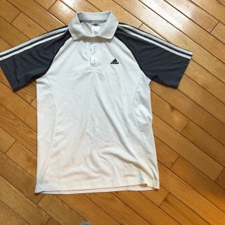 アディダス(adidas)のアディダス　ポロシャツ白　背中メッシュ(ポロシャツ)