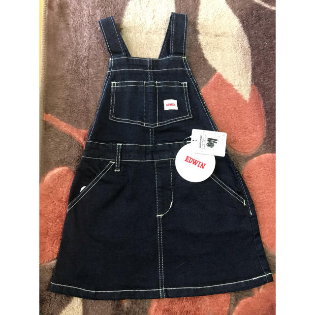 EDWIN(エドウィン)のEDWIN キッズ　デニムジャンパースカート キッズ/ベビー/マタニティのキッズ服女の子用(90cm~)(ワンピース)の商品写真