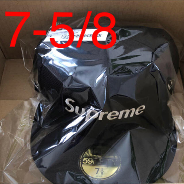 supreme  box logo new era  XL 7-5/8 黒キャップ