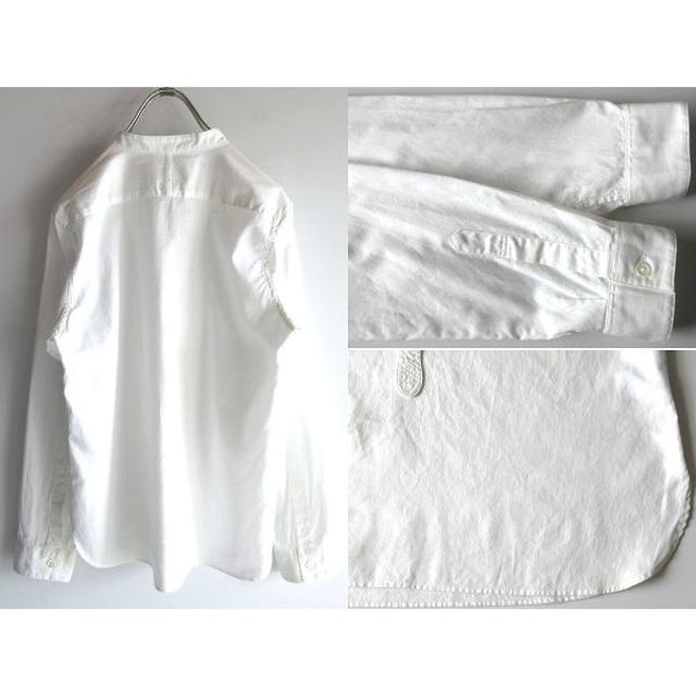 MARGARET HOWELL(マーガレットハウエル)の新品 マーガレットハウエル 19AW ソフトコットン カラーレスシャツ 3 白 レディースのトップス(シャツ/ブラウス(長袖/七分))の商品写真