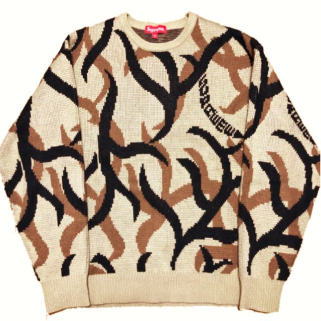 Supreme(シュプリーム)のSupreme tribal camo sweater tan タン トライバル メンズのトップス(ニット/セーター)の商品写真