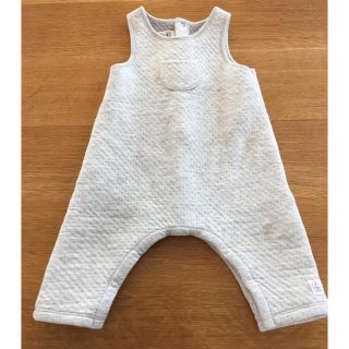 プチバトー(PETIT BATEAU)のPETIT BATEAU 6m 67㎝　ライトグレーカバーオール(カバーオール)