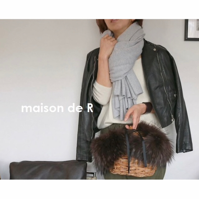 Maison de R カシミアストール　トップグレー レディースのファッション小物(ストール/パシュミナ)の商品写真