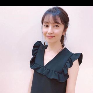 ドゥロワー(Drawer)の三連休のみ最終お値下げ！YOKO CHAN  ヨーコチャンフリルワンピース(ひざ丈ワンピース)