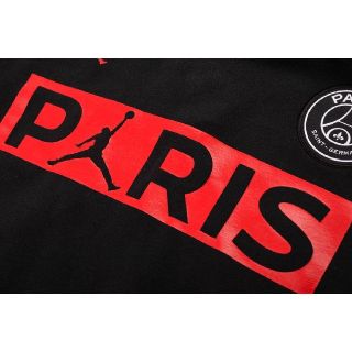 ナイキ(NIKE)の【L】 PSG Jordan パーカー パリサンジェルマン 黒 赤(パーカー)