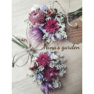 ドライフラワー*°♡Natural Gardenミニスワッグ2点セット(ドライフラワー)