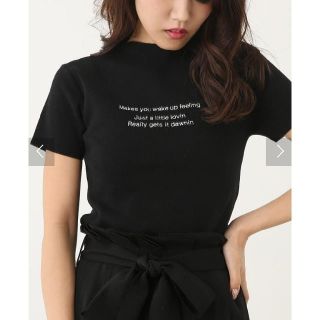 リエンダ(rienda)のrienda💄メッセージロゴニットTee(Tシャツ(半袖/袖なし))