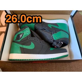 ナイキ(NIKE)の【値下げ】NIKE AIR JORDAN 1 Black/Pine Green(スニーカー)