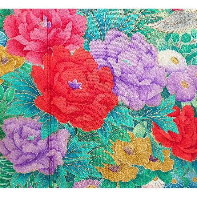 振袖六点セット《飛鶴遠山花車文様》-