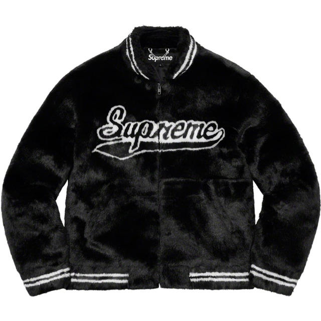 キムタク着 supreme Faux Fur Varsity Jacke XL