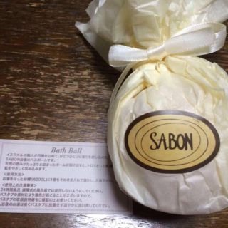 サボン(SABON)の新品SABONバスボール☆説明カード付き(入浴剤/バスソルト)