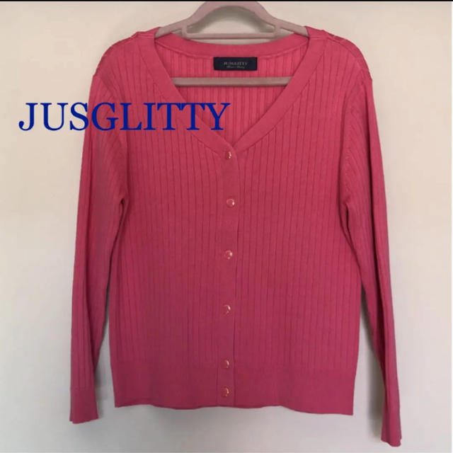 JUSGLITTY(ジャスグリッティー)のジャスグリッティー　春夏リブカーディガン レディースのトップス(カーディガン)の商品写真