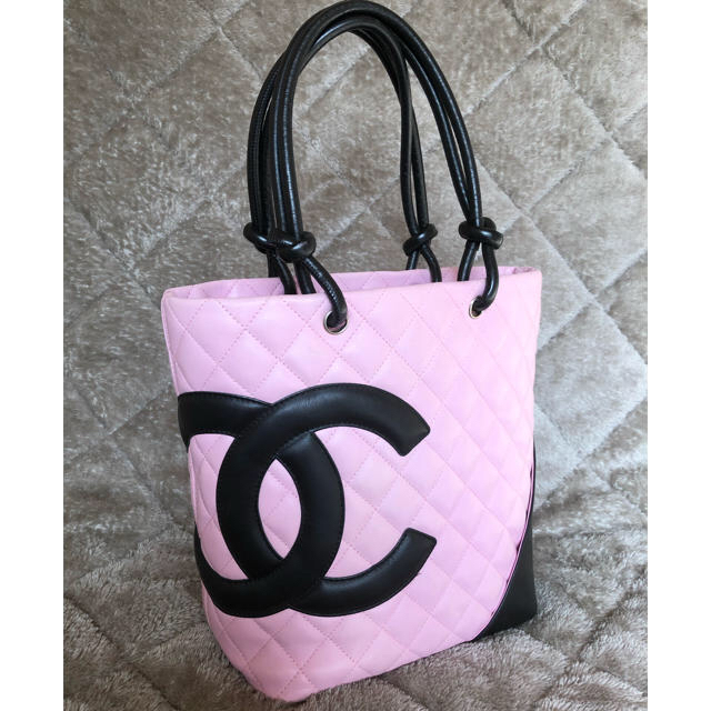 CHANEL カンボンライン チェーン バッグ トートバッグ 正規品-