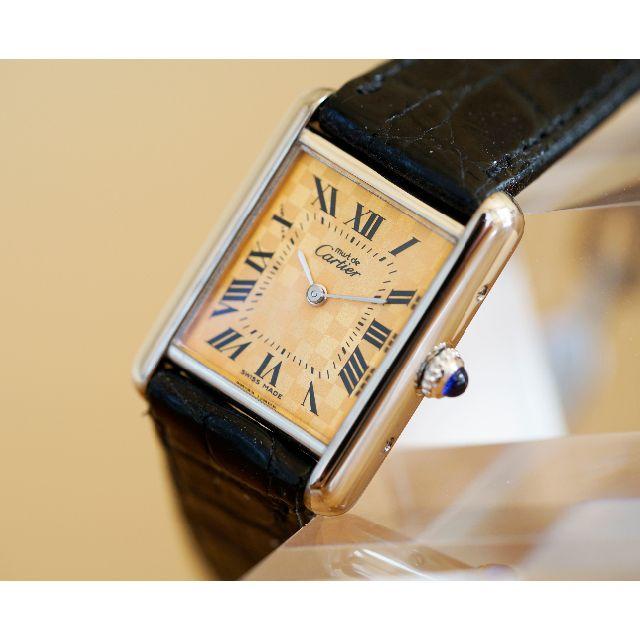 Cartier(カルティエ)の美品 カルティエ マスト タンク シルバー オレンジ SM Cartier レディースのファッション小物(腕時計)の商品写真