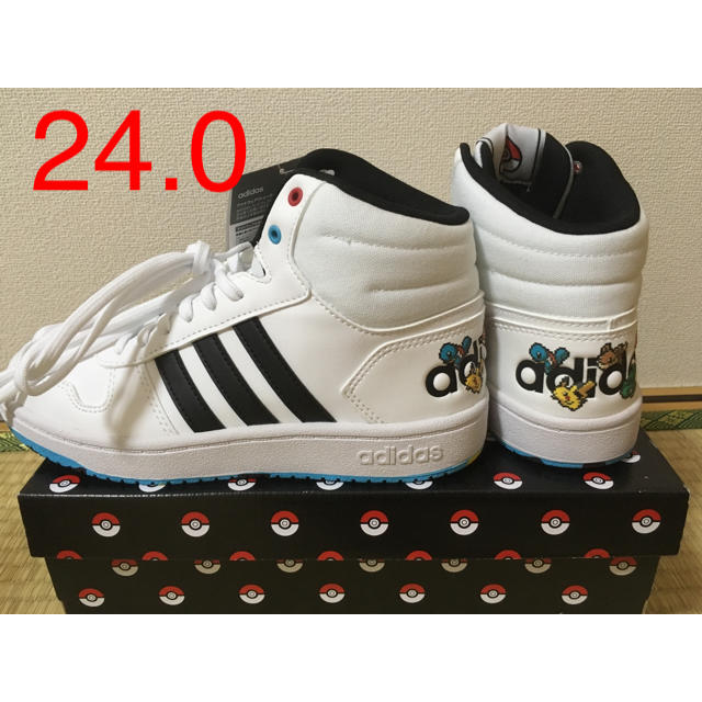 新品未使用 ポケモン adidas コラボスニーカー フープス 24cm