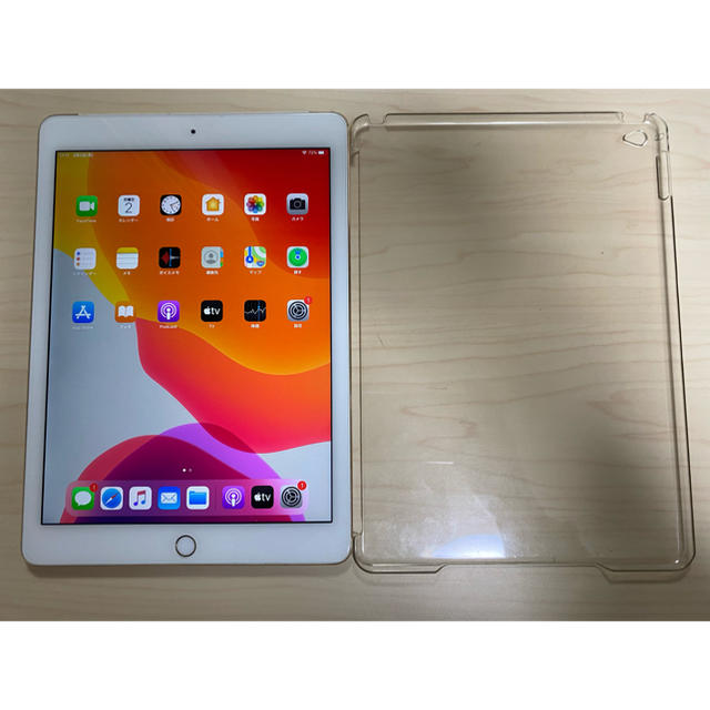 docomo Apple iPad Air 2 64GB ゴールド ケース付 ◯スマホ/家電/カメラ