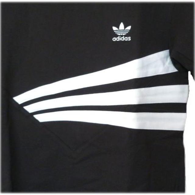 adidas(アディダス)の新品Ｍ★アディダスオリジナルス　黒トレフォイル胸ロゴＴ レディースのトップス(Tシャツ(半袖/袖なし))の商品写真