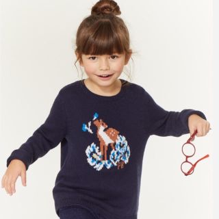 プチバトー(PETIT BATEAU)の新品未使用  プチバトー  ジャガード  ニット プルオーバー  5ans(ニット)