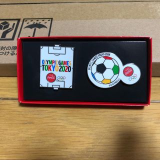 コカコーラ(コカ・コーラ)のコカコーラ　オリジナル　ピンズ　サッカー　オリンピック(ノベルティグッズ)