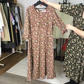 定価24000円＋税 チロリアンレース花柄ロングワンピース ピンク2(ロングワンピース/マキシワンピース)