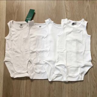 エイチアンドエム(H&M)のH&M ロンパース 肌着　4枚セット(肌着/下着)