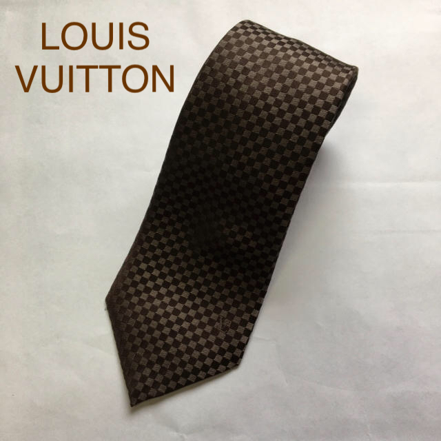 ルイヴィトン ネクタイ  LOUIS VUITTON ヴィトン ダークブラウン