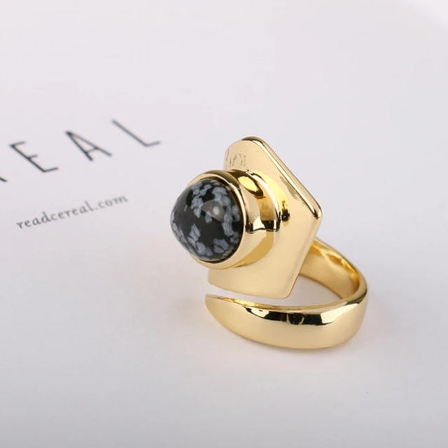 Ameri VINTAGE(アメリヴィンテージ)のBlack stone nuance ring No.295 レディースのアクセサリー(リング(指輪))の商品写真