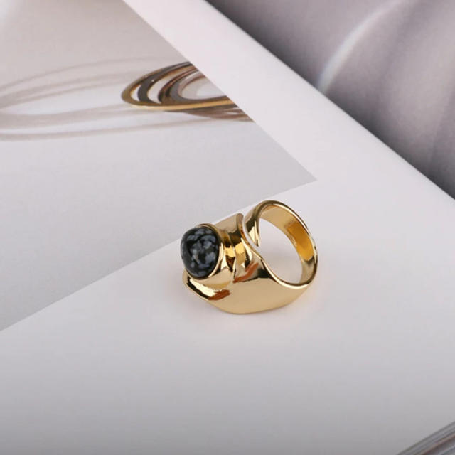 Ameri VINTAGE(アメリヴィンテージ)のBlack stone nuance ring No.295 レディースのアクセサリー(リング(指輪))の商品写真