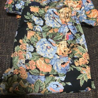 パンツsupreme floral flower pants Black 希少 S