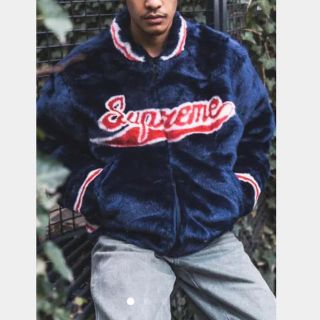 Supreme ／ Faux Fur Varsity Jacket