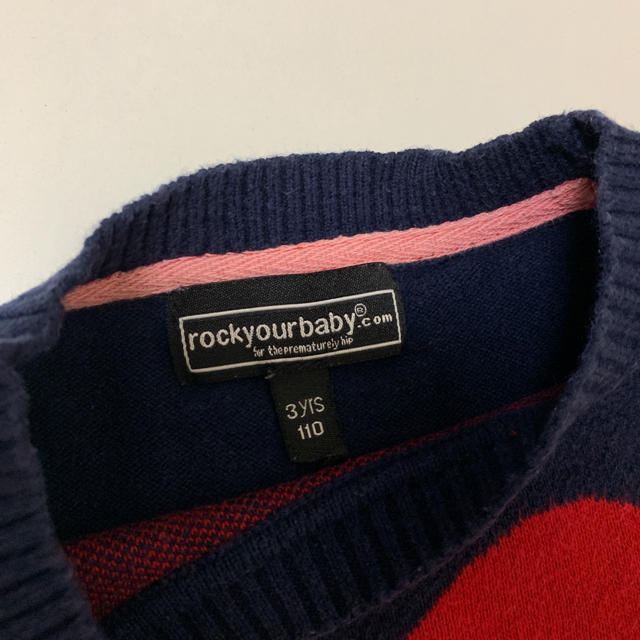 Rock your baby(ロックユアベビー)セーター・中古・3歳 キッズ/ベビー/マタニティのキッズ服女の子用(90cm~)(ニット)の商品写真