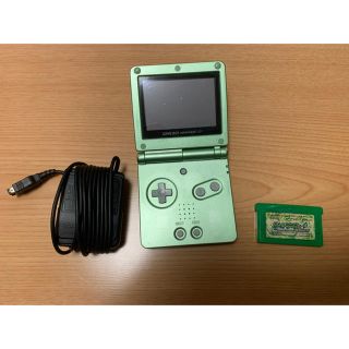 ゲームボーイアドバンスSP パールピンク　ポケモン　リーフグリーン