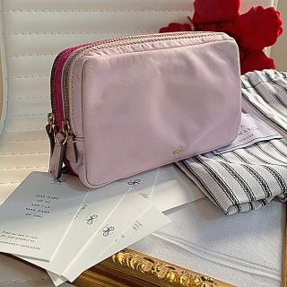 アニヤハインドマーチ(ANYA HINDMARCH)のニコちゃん好き様専用❣️アニヤハインドマーチ❣️ダブルメイクアップポーチ❣️(ポーチ)