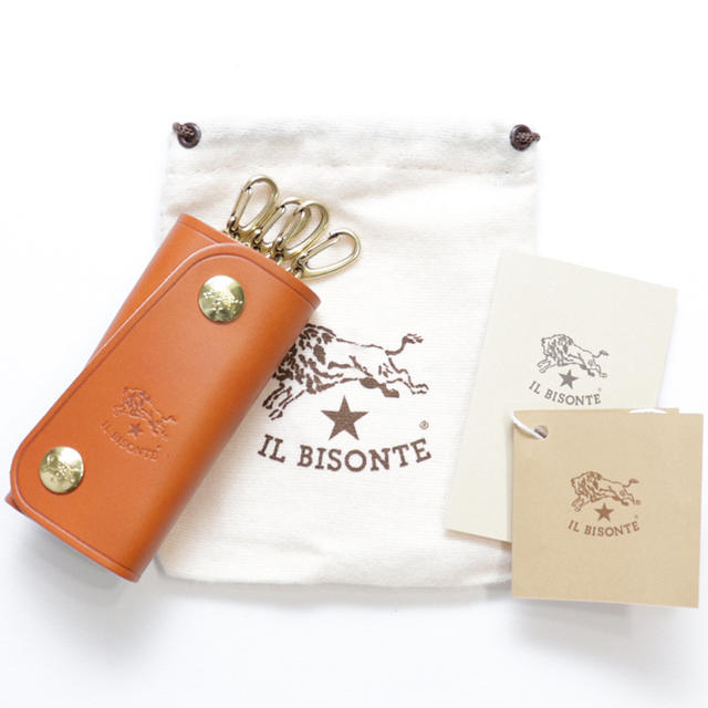 IL BISONTE(イルビゾンテ)の新品 イルビゾンテ キーケース スマートキー ケース レザー 三つ折り ヤキヌメ メンズのファッション小物(キーケース)の商品写真