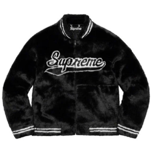 Supreme(シュプリーム)の20ss Sサイズ  Faux Fur Varsity Jacket Black メンズのジャケット/アウター(スタジャン)の商品写真