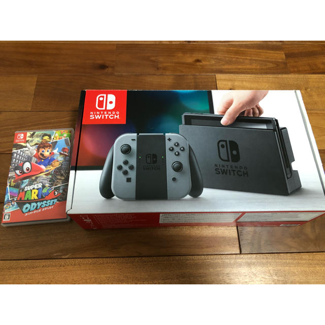 Nintendo Switch グレー 本体  スーパーマリオオデッセイ付き