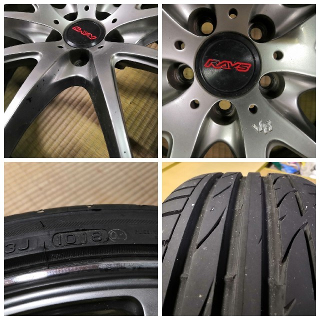 RAYS　VOLKRACING G25 ホイールタイヤ４本　１９インチ　美品